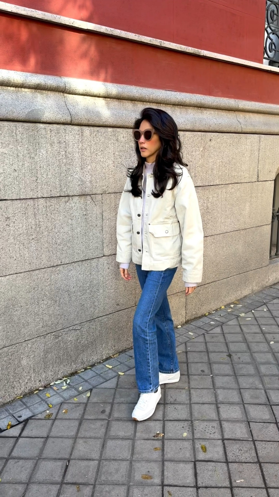 Warm fall day look: Barn jacket, cozy sweater, jeans, sneakers, dressed by him, because he said he missed my Japan looks 😂 

#LTKWorkwear #LTKTravel #LTKSaleAlert