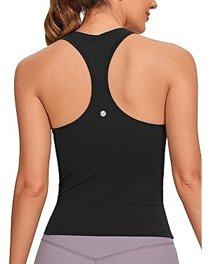 CRZ YOGA Butterluxe Racerback Workout Tank Tops for Women Tight Sleeveless Camisole Gym Athletic ... | Amazon (US)