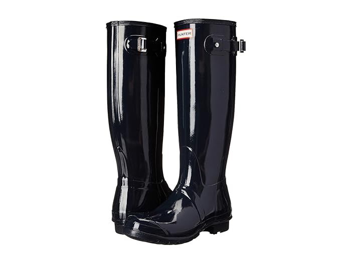 Hunter Original Gloss (Navy Gloss) Women's Rain Boots | Zappos