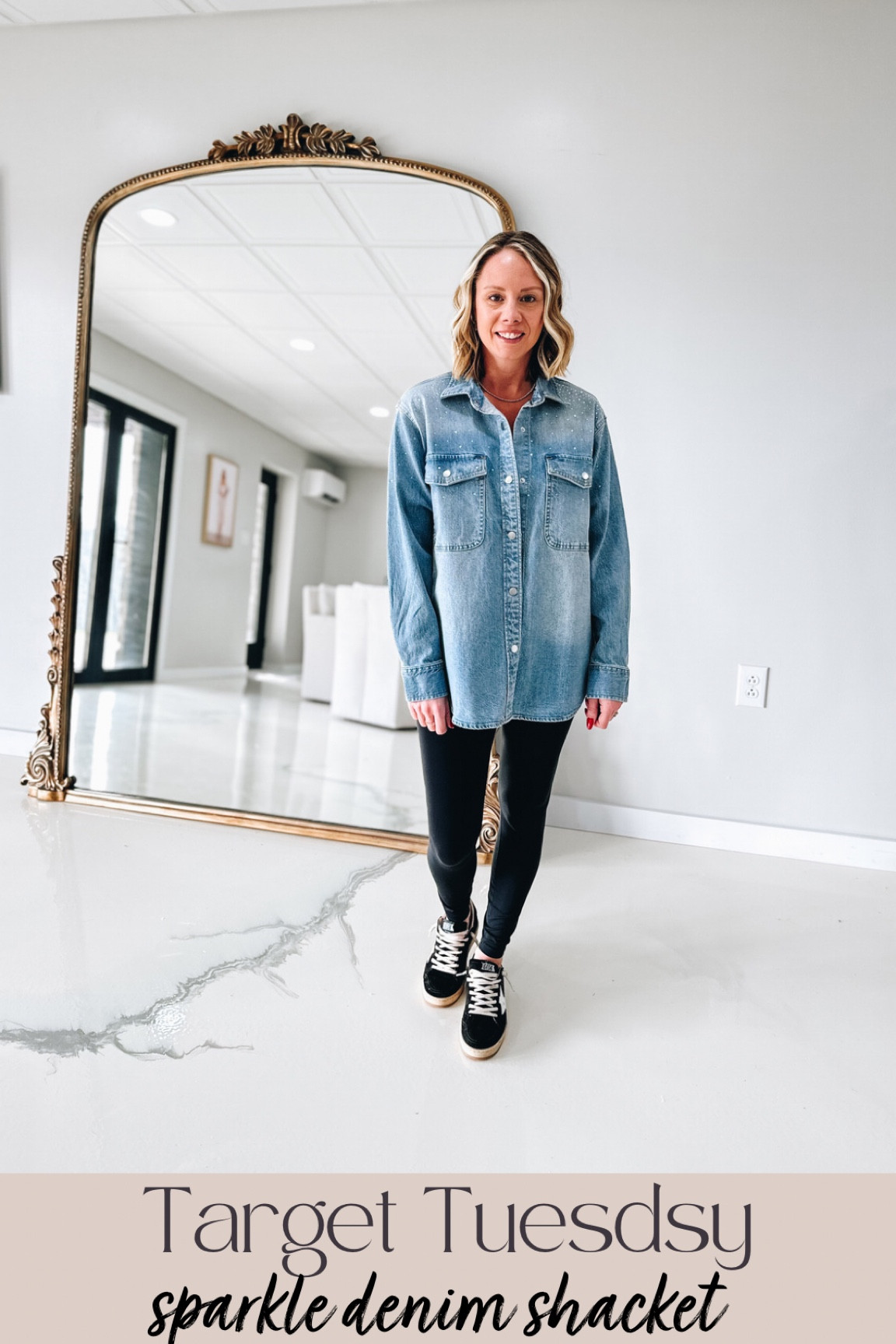 Add a little sparkle to your casual shacket! 

Fashionably late mom
Casual outfit
Fall outfit idea 
Legging outfits 
Target style 