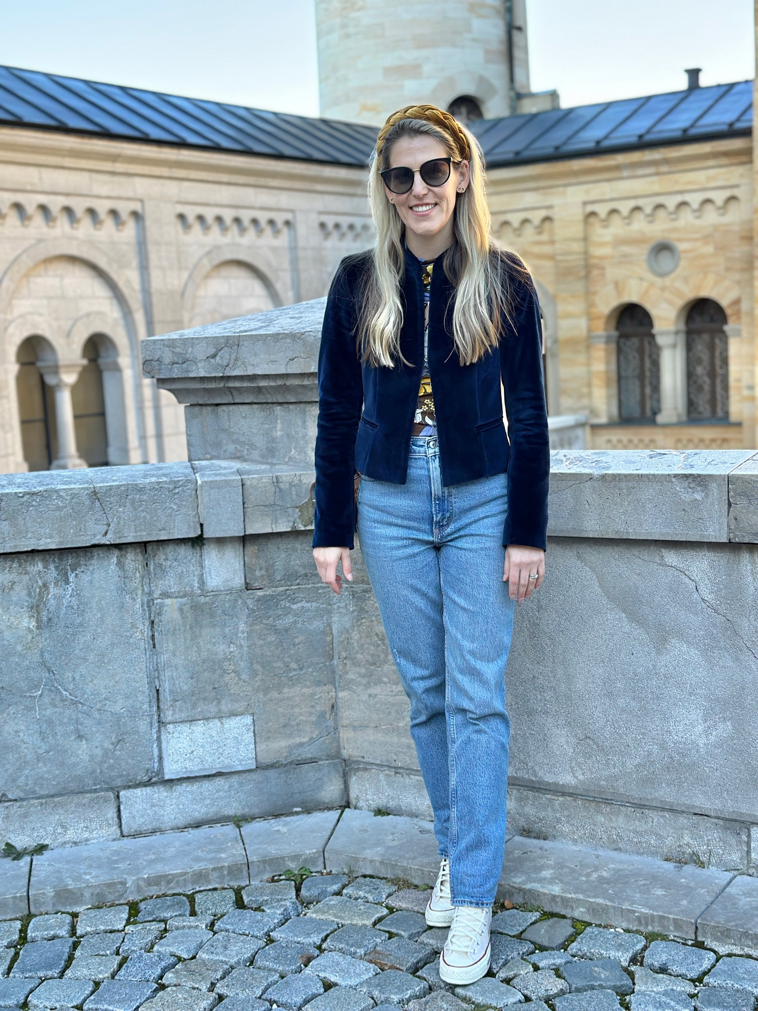 Velvet blazer - from Munich, Germany, linking similar 

Jeans - went with my usual size 25

Shoes - usually an 8 in sneakers and sized down to a 7

#LTKSeasonal #LTKFindsUnder100 #LTKShoeCrush