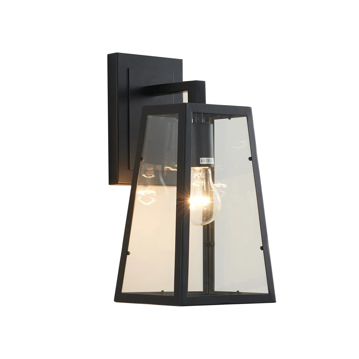 Wilmore Industrial 1-Light Glass Lantern Wall Sconce | Wayfair North America