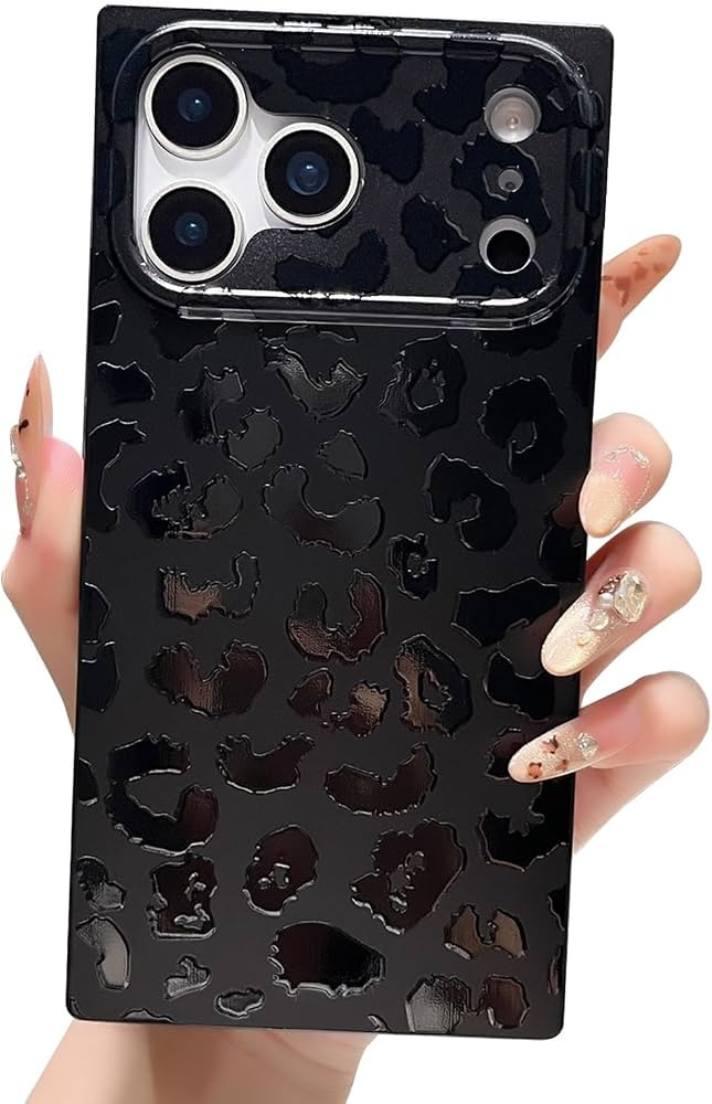for iPhone 17 Pro Max Case Cheetah Print Leopard Women Rectangle Edge Shockproof Protective Drop ... | Amazon (US)