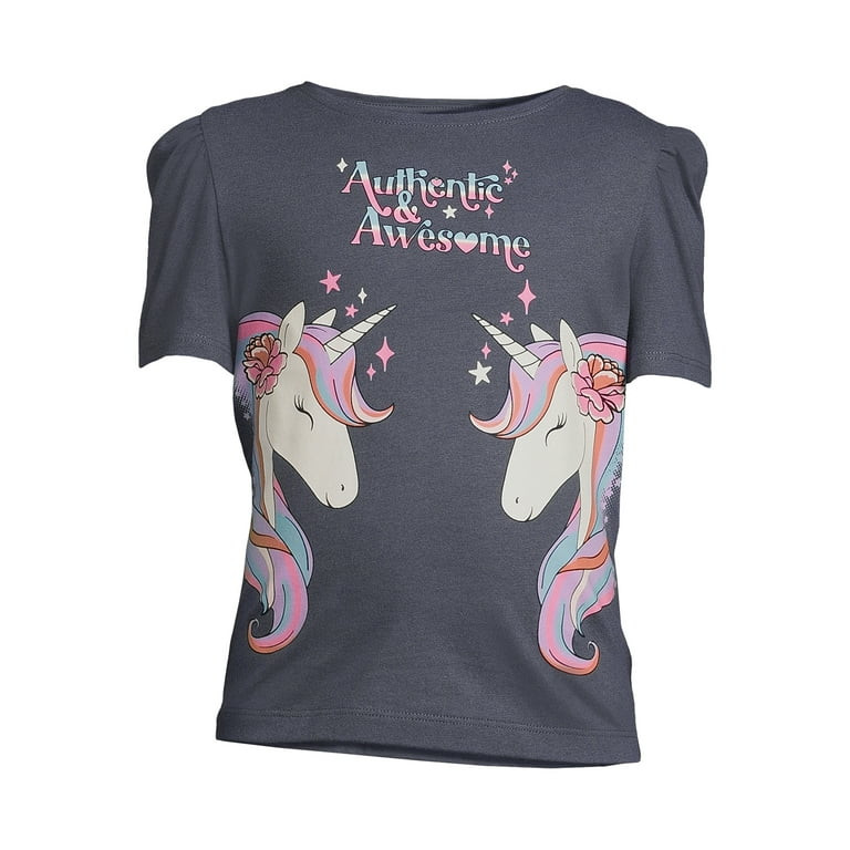 365 Kids from Garanimals Girls Graphic Tee with Short Sleeves, Sizes 4-10 | Walmart (US)