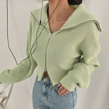 Sailor Collar Drop Shoulder Cardigan | SHEIN