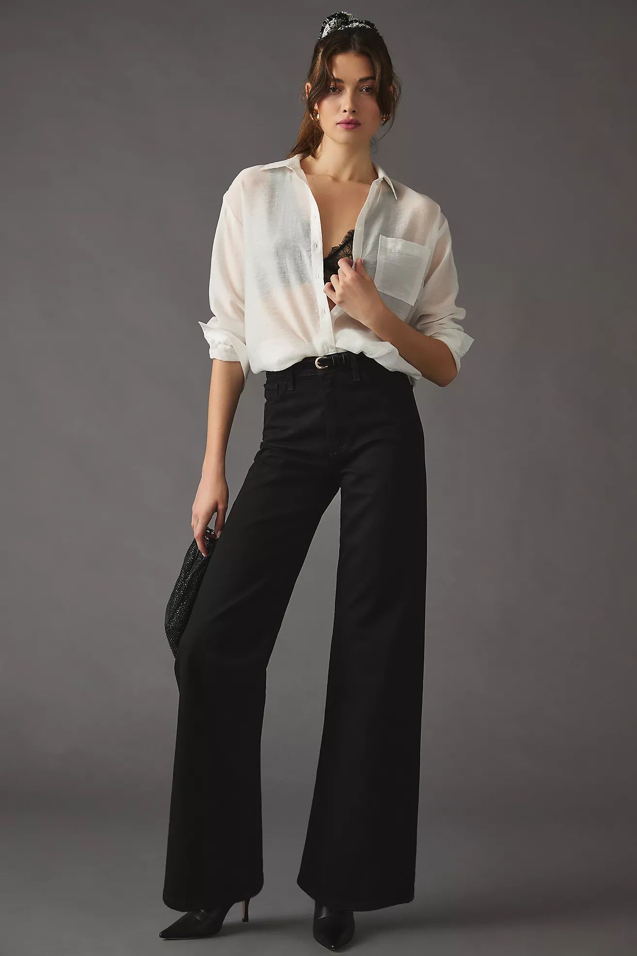 Joe's Jeans Petite Mia High-Rise Wide-Leg Jeans | Anthropologie (US)