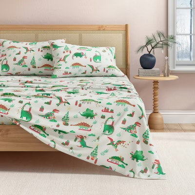 100% Cotton Christmas Flannel Sheet Set - Great Bay Home | Target