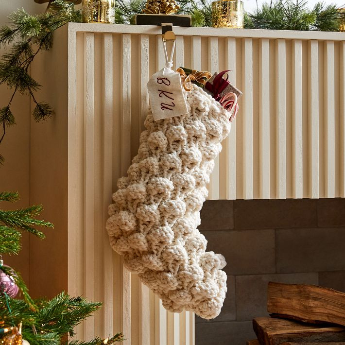 Chunky Bauble Knit Stockings | West Elm (US)
