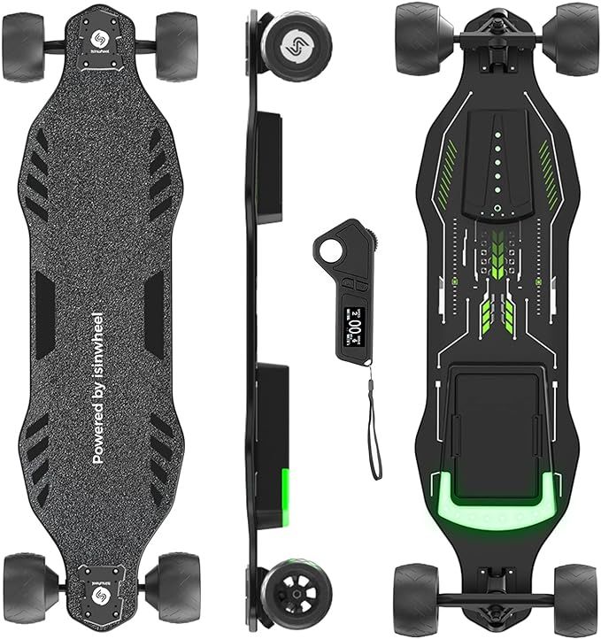 isinwheel V8 Electric Skateboard with Remote, 1200W Brushless Motor, 30 Mph Top Speed & 12 Miles ... | Amazon (US)