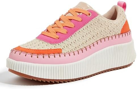 LUCKY STEP Women's Platform Sneakers Rhinestone Fashion Chunky Casual Sparkly Retro Braided Walki... | Amazon (US)