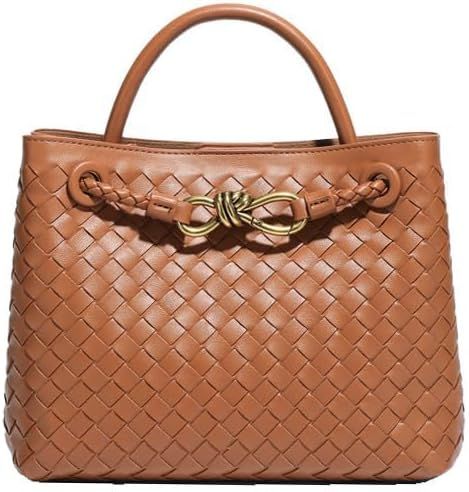 Woven Bags for Women Bowknot Small Tote Hobo Shoulder Crossbody Bags PU Leather Handwoven Satchel... | Amazon (US)