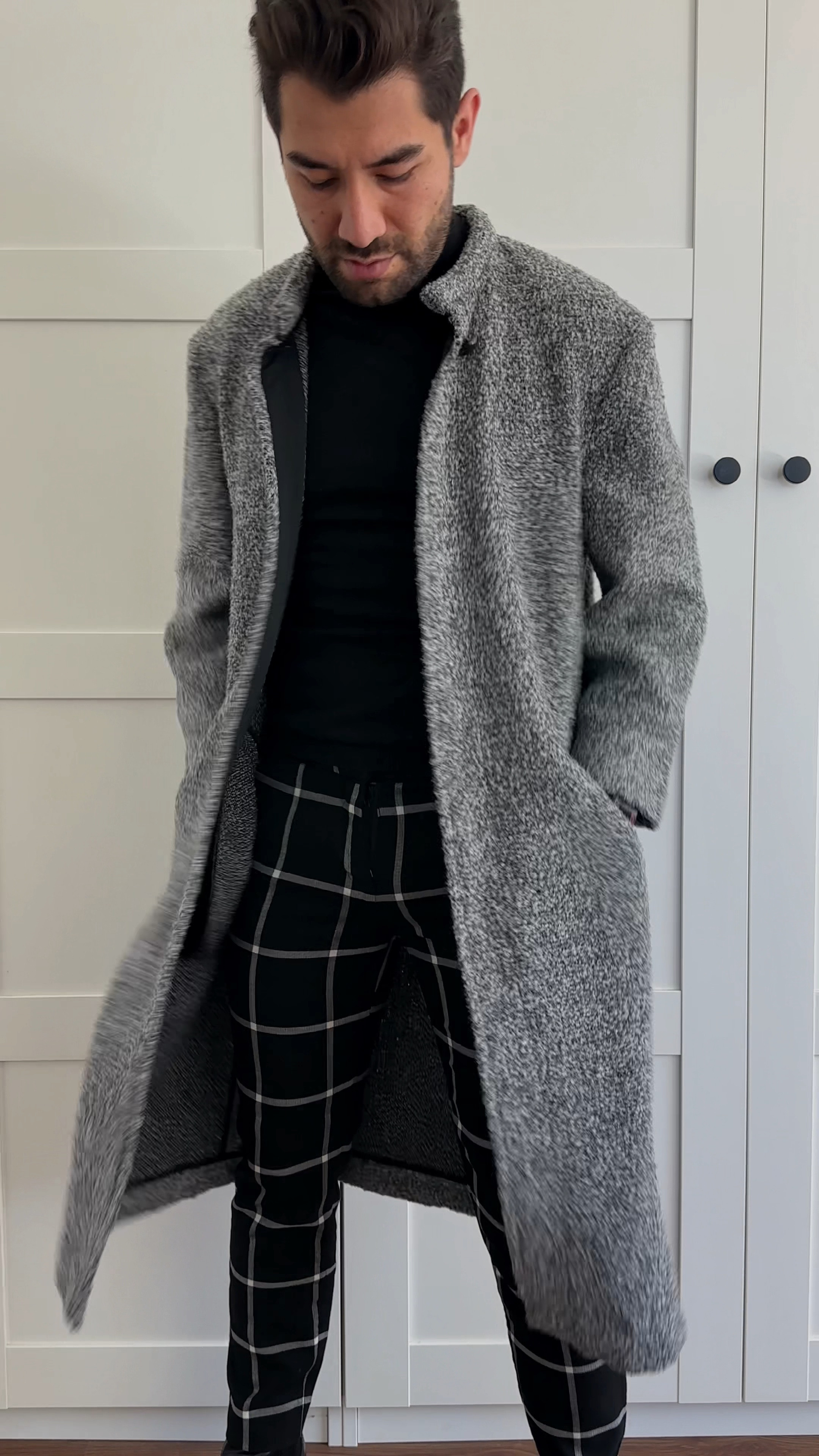 CHRISTMAS PARTY OUTFIT! 
Read Caption 👇🏼

Holiday party inspired outfit: 
👉🏼 Grinch Underwear 
👉🏼 Neutral base tone BLACK 
👉🏼 Turtleneck Slim sweater (always elegant) 
👉🏼 Print pattern pants ( adds a bit of character plus your butt looks amazing in it 😁) 
👉🏼 Black Chelsea boots ( I love platforms cuz I am tiny ) 
👉🏼 Knit coat hopefully gray and with texture to complement your whole outfit

Follow me for more inspiration 
And check the link on my BIO to shop my favorite finds ! ❤️❤️❤️

#manfashion #holidayoutfit #partyoutfit #manoutfit 

#LTKHoliday #LTKmens #LTKGiftGuide