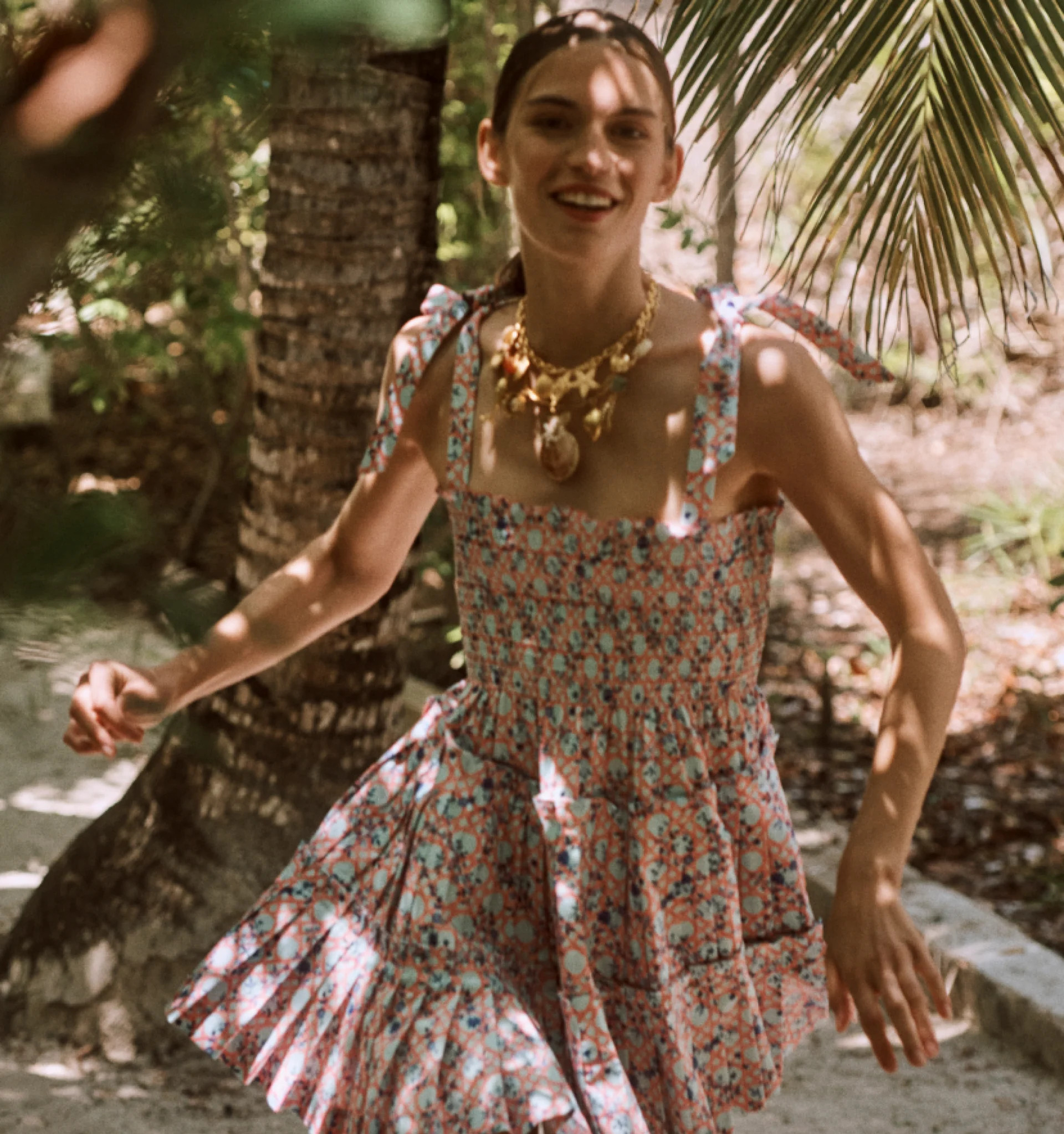 The Ribbon Charlotte Nap Dress - Pink Basketweave Vine | Hill House Home