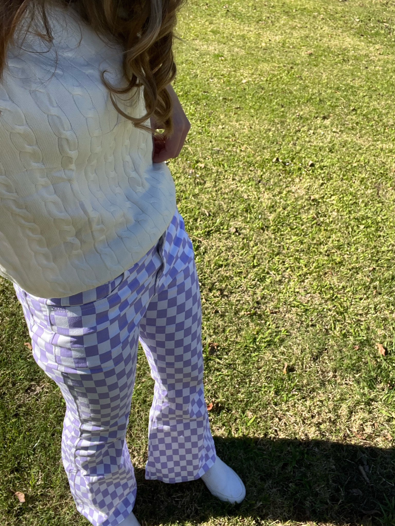 Cutest checkered pants and knit top I got for church, whole outfit from Amazon! 
Amazon fashion, neutrals, knit sweater, winter

#LTKStyleTip #LTKFindsUnder100