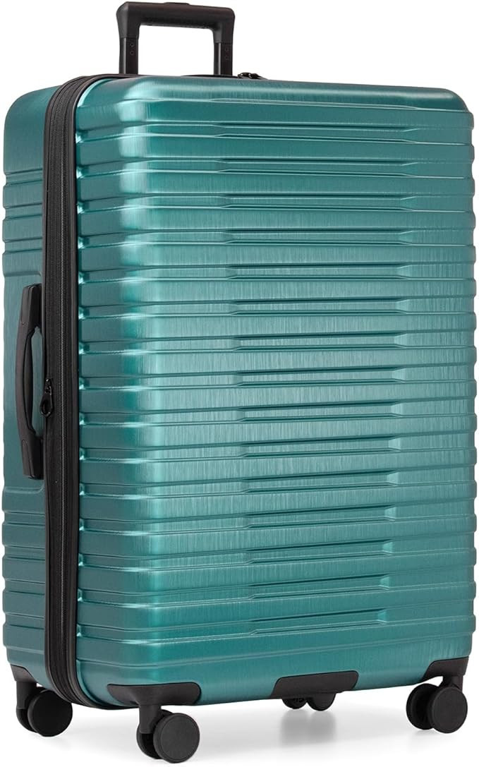 U.S. Traveler Boren Expandable Hardside Rugged Travel Luggage with 8 Spinner Wheels, Teal, Checke... | Amazon (US)