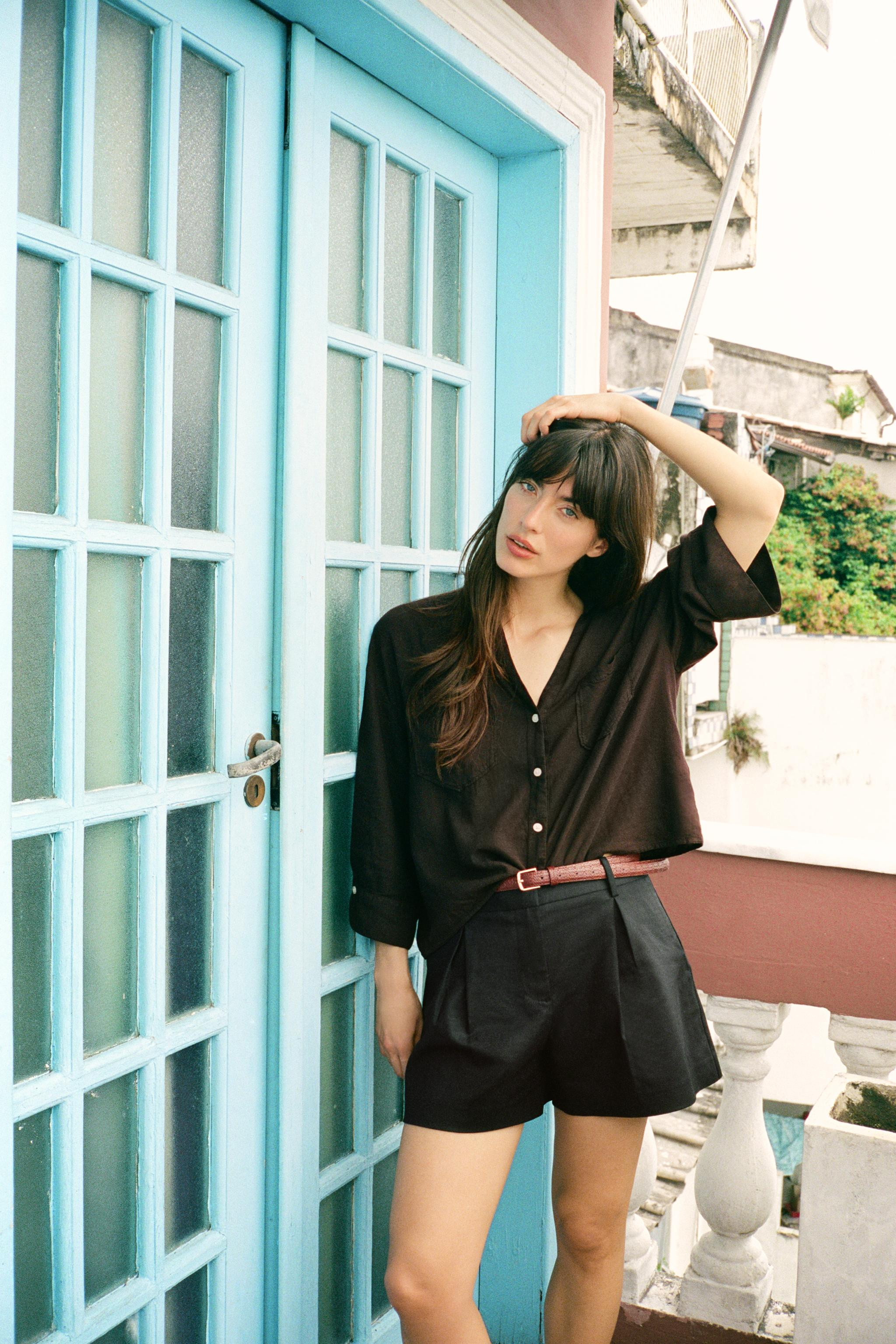 HIGH-WAISTED SHORTS WITH BELT | Zara US