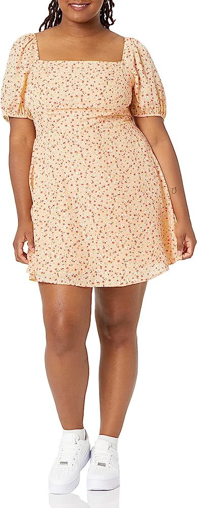 Wild Meadow Women's Puff Short Sleeve Square Neck Mini Dress | Amazon (US)