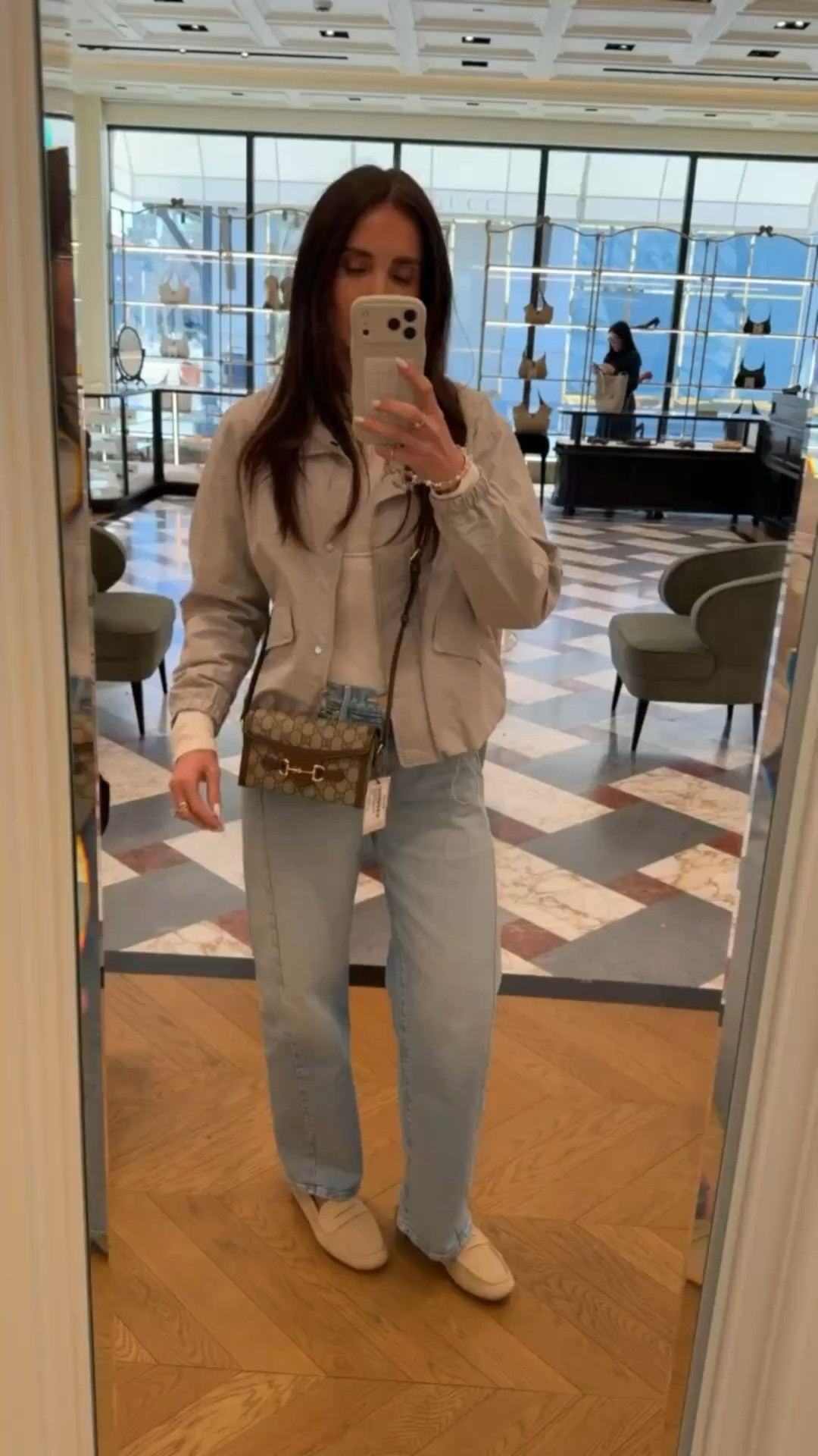 Gucci crossbody bag, Gucci mini bag, designer bag, luxe finds, cadual outfit, spring outfit, annabrstyle. 

#LTKOver40