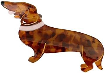 Dachshund Dog Hair Clips,Small Claw Clips for Girls,Acetate Hair Clips for Women,S10 | Amazon (US)