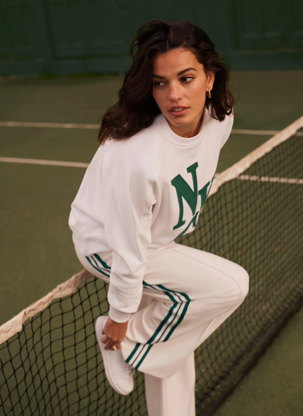 White Wide Side Stripe Trousers | Mint Velvet