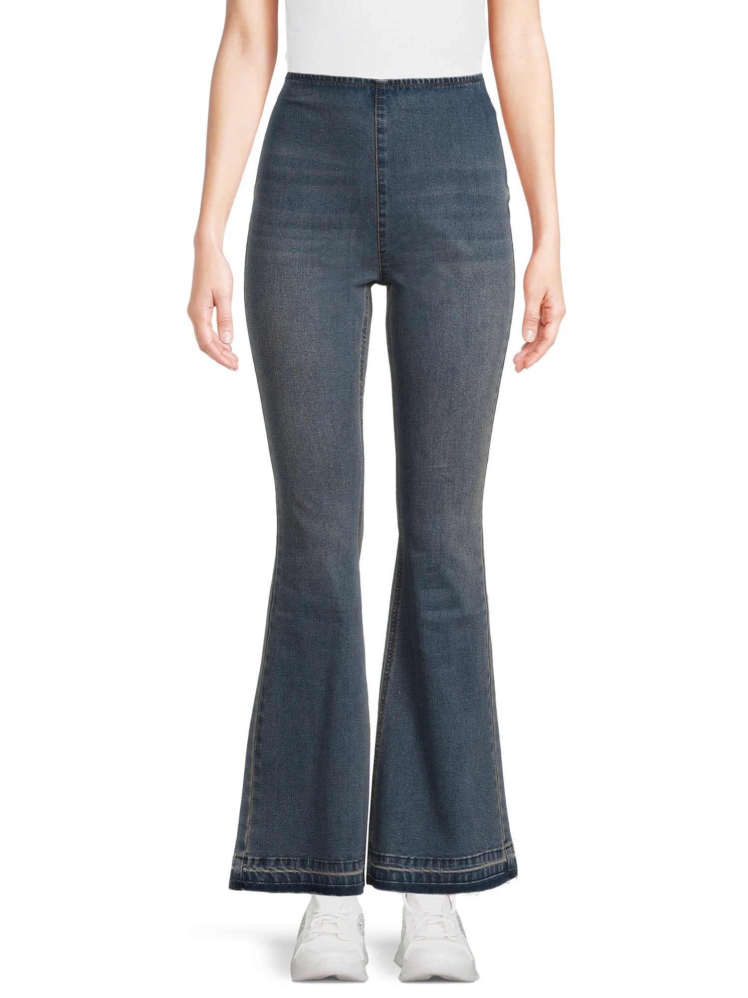 No Boundaries Juniors Pull On Flare Jeans, Sizes XS-XXXL | Walmart (US)