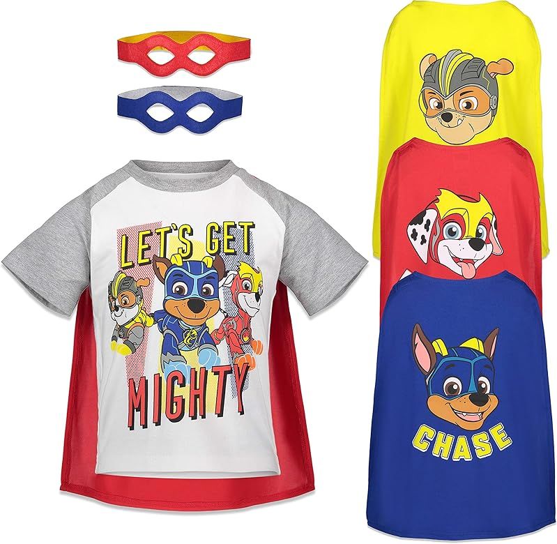 Nickelodeon Paw Patrol T-Shirt with Cape and Mask | Amazon (US)