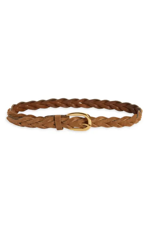 Madewell Braided Belt in Aged Cognac at Nordstrom, Size X-Large | Nordstrom