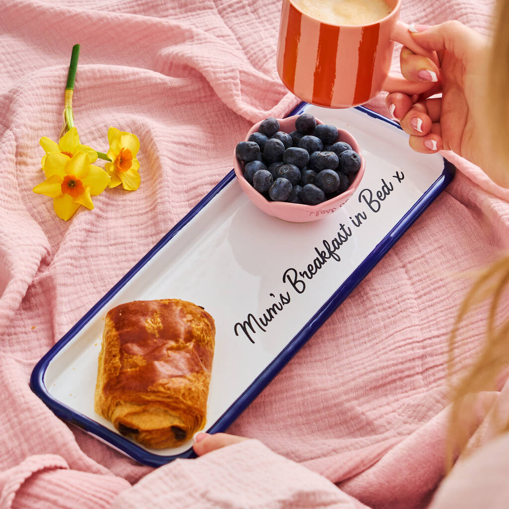 Personalised Enamel Breakfast Tray | Not On The High Street
