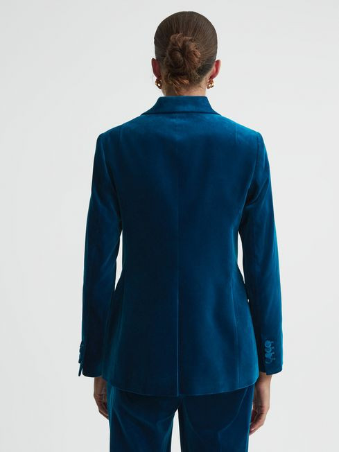 Velvet Single Breasted Blazer | Reiss UK