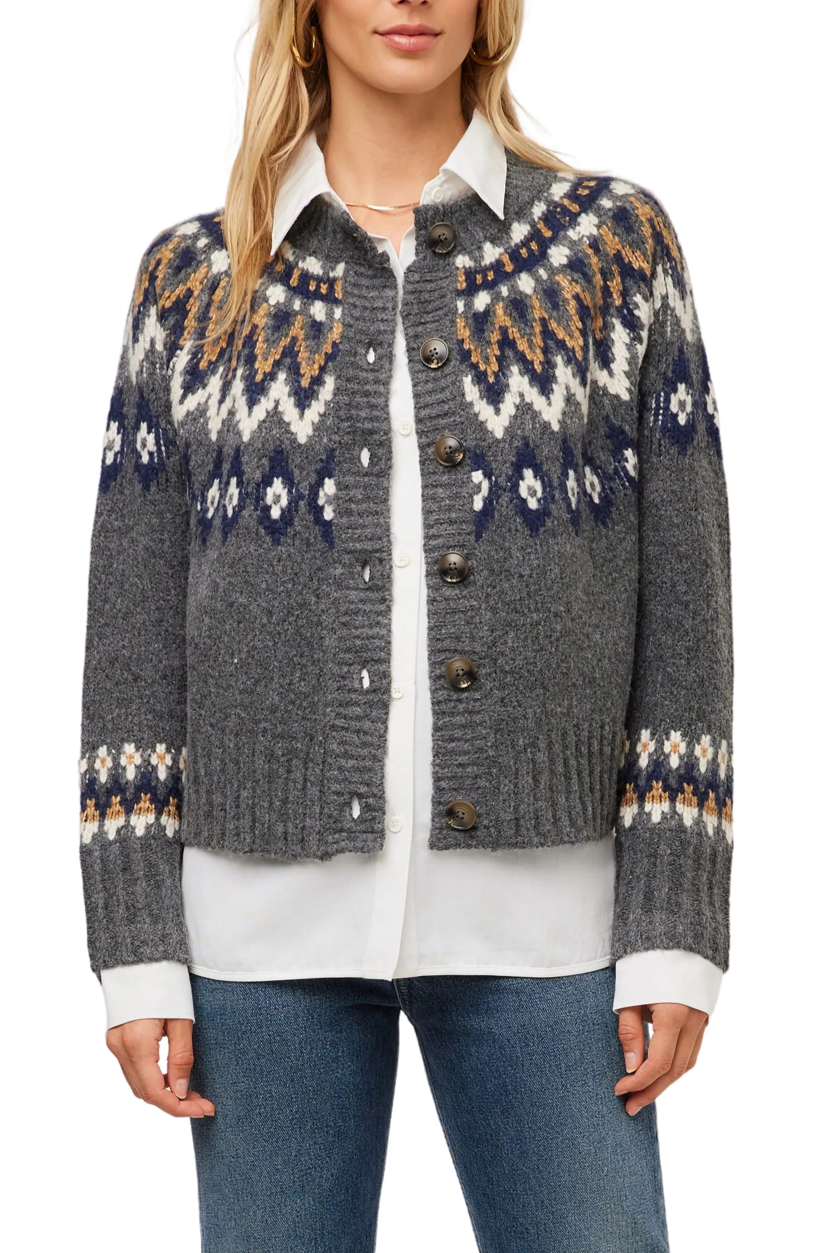 FIFTEEN TWENTY Alina Mixed Media Cardigan (Women) | Nordstrom | Nordstrom