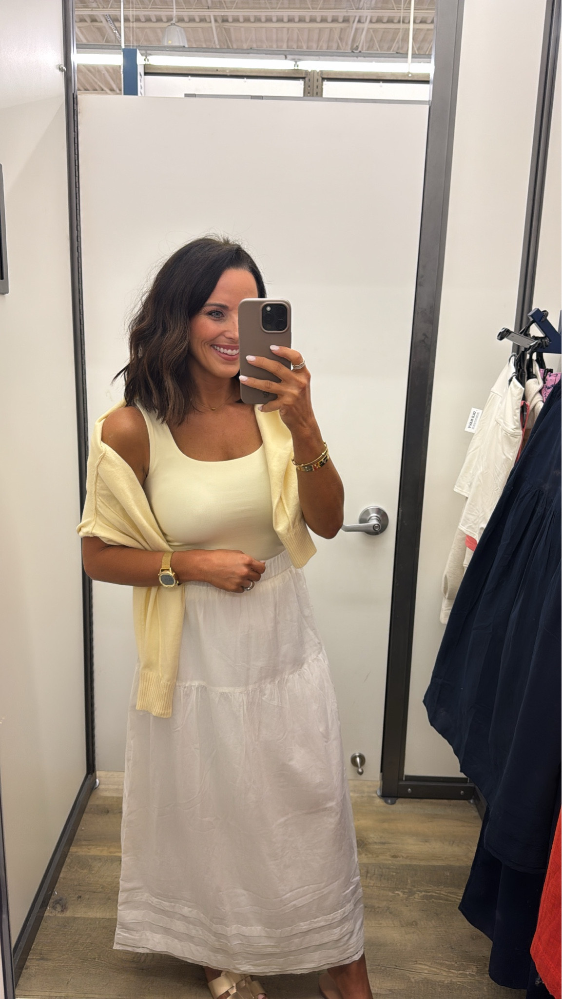 This yellow tank top adds the perfect pop of color to this white classic maxi skirt. Perfect for springtime from @oldnavy! So comfortable and elegant. 💛

Mom approved finds spring styles yellow tank top outfit of the day maxi skirt white skirts old navy women's fashion workwear everyday finds mom life VintagePickin 

#LTKSeasonal #LTKdayinmylife #LTKootd