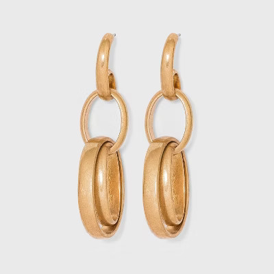 Open Oval Link Drop Earrings - Universal Thread™ | Target