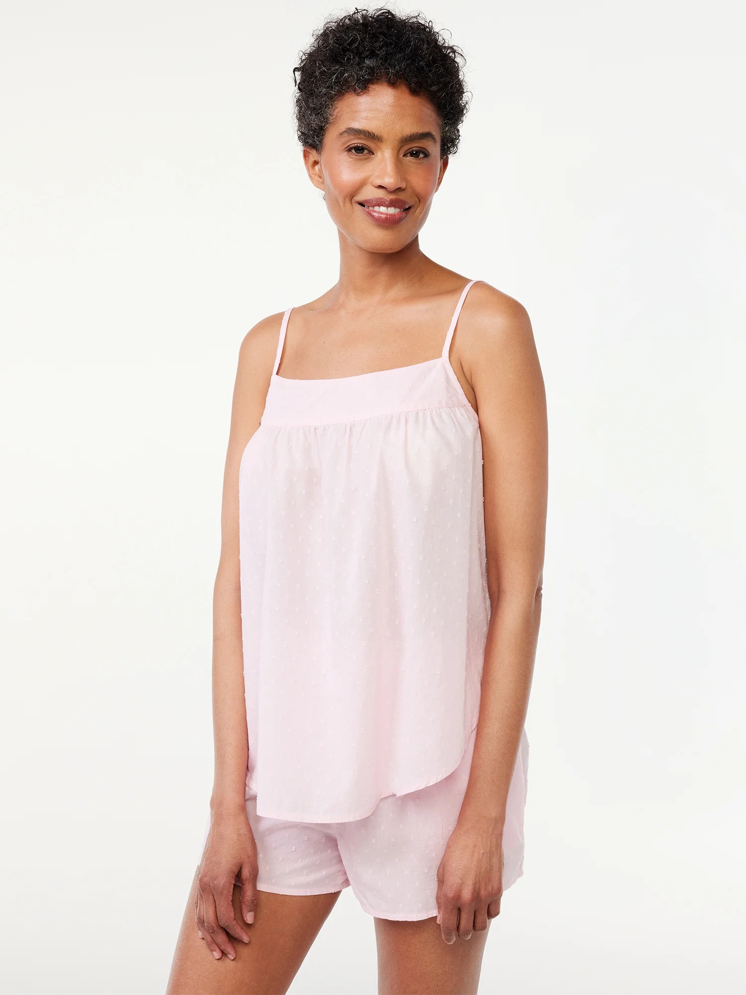 Joyspun Women's Swiss Dot Cami Top and Shorts Sleep Set, 2-Piece, Sizes S to 3X | Walmart (US)