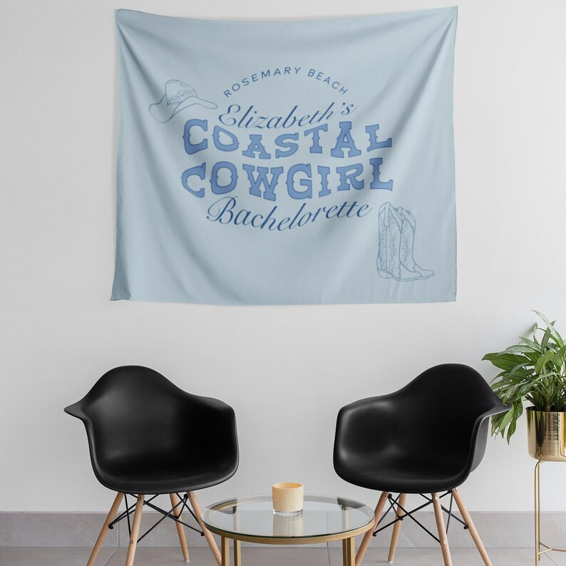 Coastal Cowgirl Bachelorette Party Banner Coastal Bachelorette Backdrop Cowgirl Bachelorette Part... | Etsy (US)