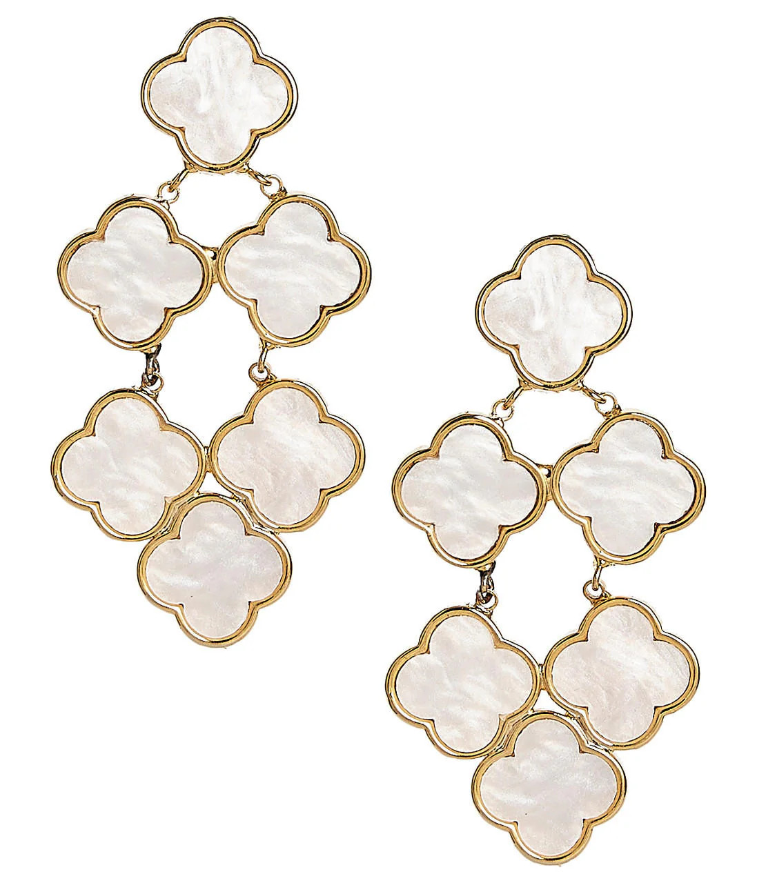 Camilla Clover Mother Of Pearl Statement Earrings | Lisi Lerch | Lisi Lerch Inc