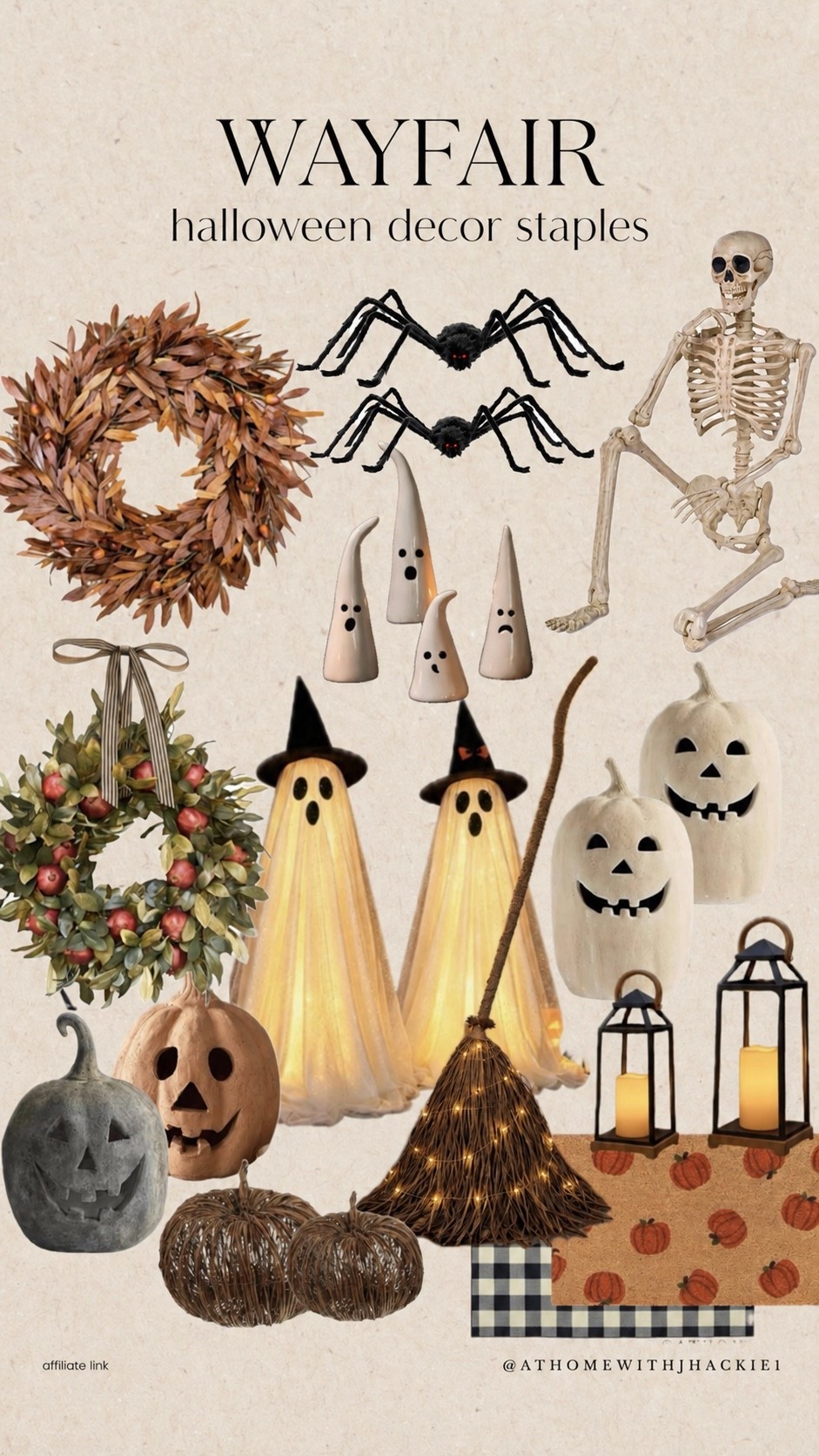 #ad I rounded up some of my favorite @Wayfair Halloween finds—from cozy fall pieces to just the right amount of spooky. Think neutral pumpkins, glowing ghosts, classic skeletons + pieces you’ll want to pull out year after year. 🎃

#wayfair #wayfairpartner

#LTKSeasonal #LTKHome