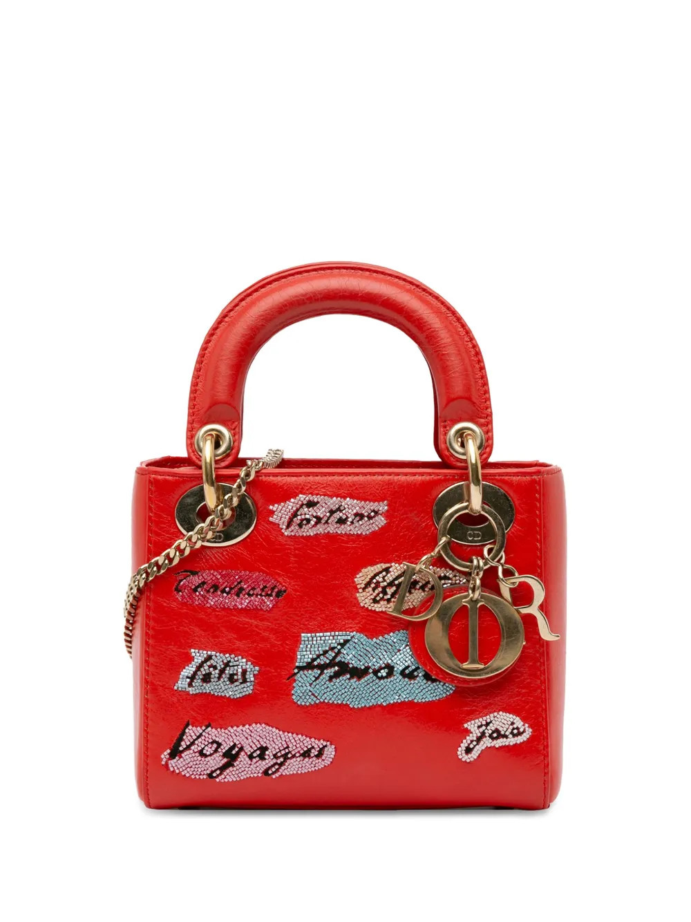 Christian Dior Pre-Owned 2016 Mini Sequin Embellished Lady Dior Satchel - Farfetch | Farfetch Global