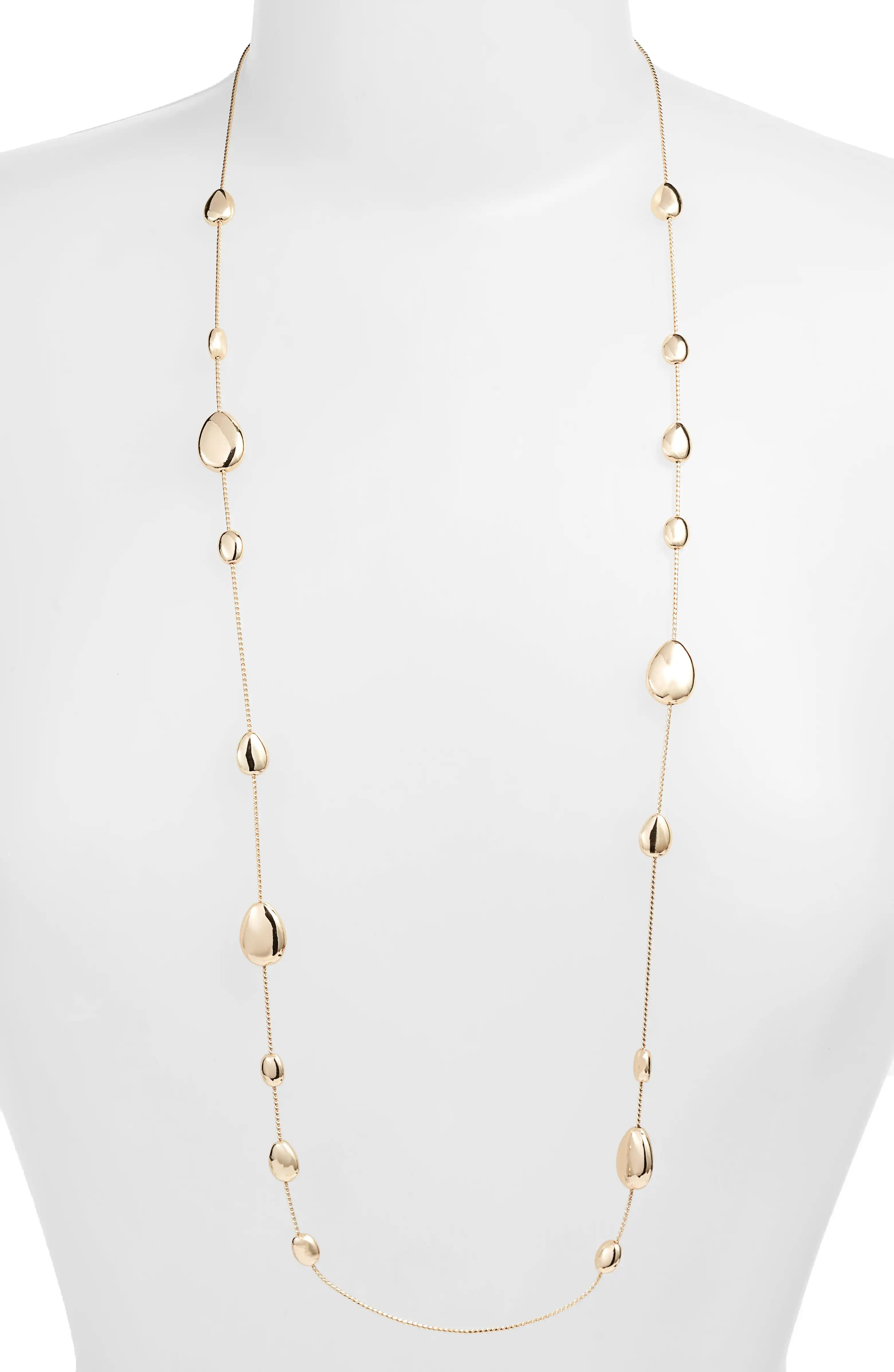 Halogen® Metal Droplet Station Necklace | Nordstrom | Nordstrom