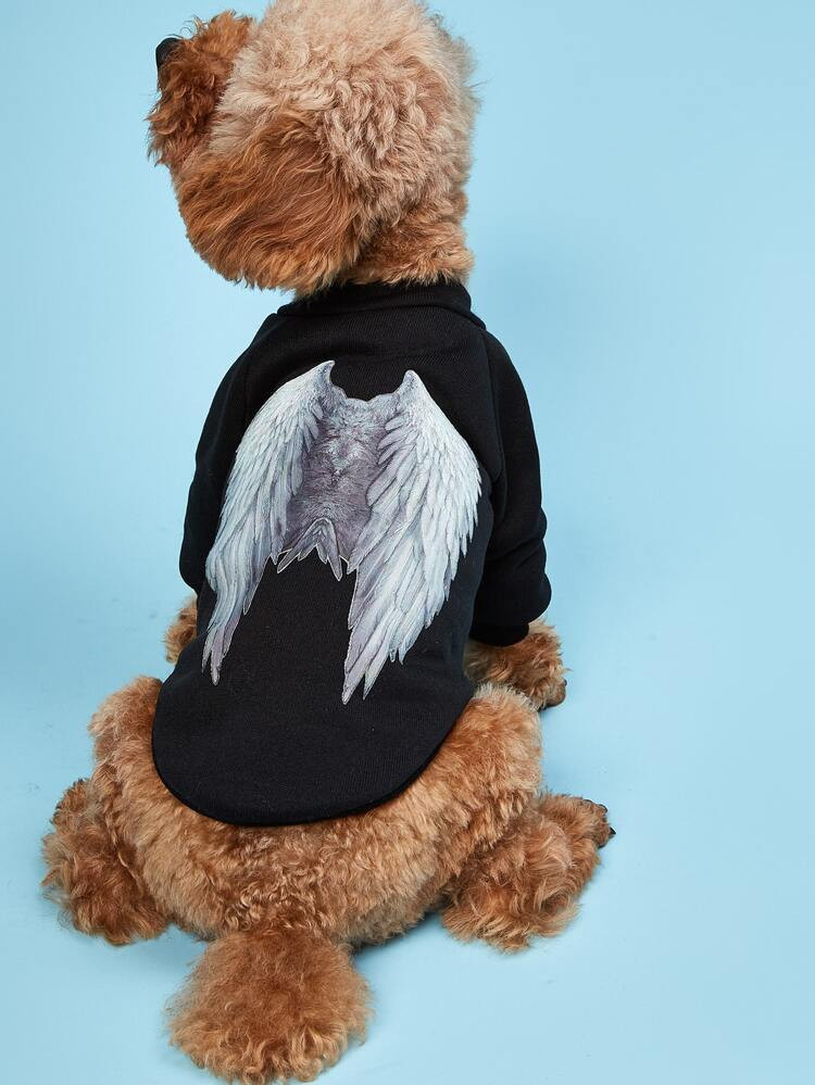 Wing Pattern Dog Sweatshirt | SHEIN