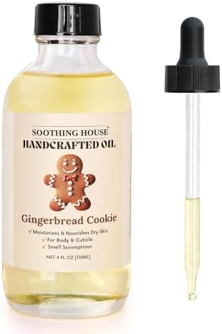Gingerbread Cookie Body Oil: Moisturizing Body Oil for Soft, Glowing Skin with Almond & Jojoba Oi... | Amazon (US)