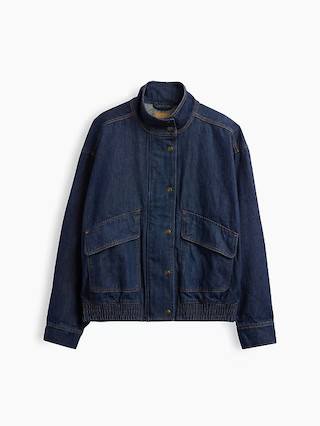Denim Oversized Bomber Jacket | Gap (US)
