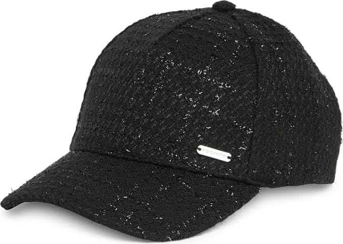 STEVE MADDEN Women's Tweed Baseball HAT, Black | Amazon (US)