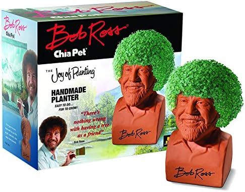 Chia Pet Bob Ross with Seed Pack, Decorative Pottery Planter, Easy to Do and Fun to Grow, Novelty... | Amazon (US)