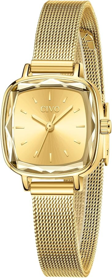 CIVO Womens Watch Square Analog Quartz Stainless Steel Small Wrist Watch Waterproof Fashion Dress... | Amazon (CA)