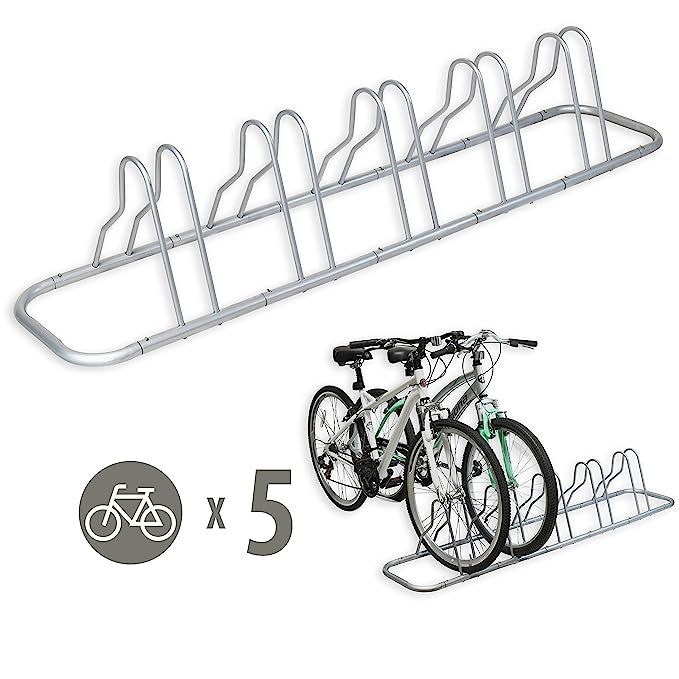 Simple Houseware 5 Bike Bicycle Floor Parking Adjustable Storage Stand | Amazon (US)