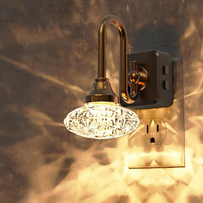 L LOHAS LED Night Lights Plug into Wall,10-Color Changing RGB Floral Night Lights, Dusk to Dawn,3... | Amazon (US)