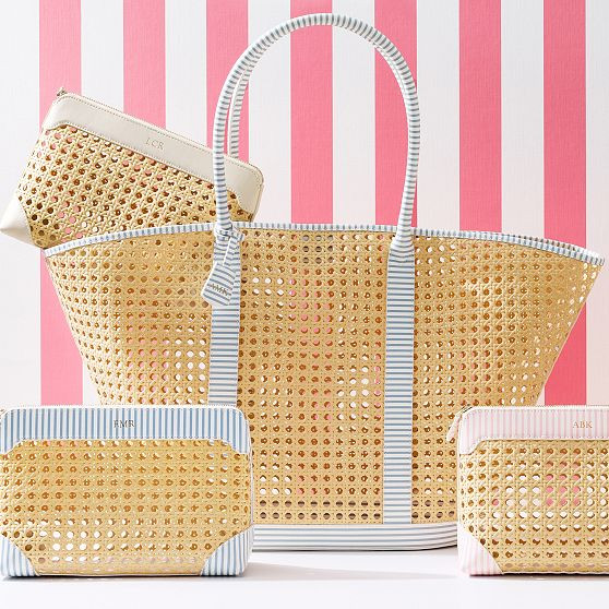 Waterproof Caning Wide Tote | Mark and Graham