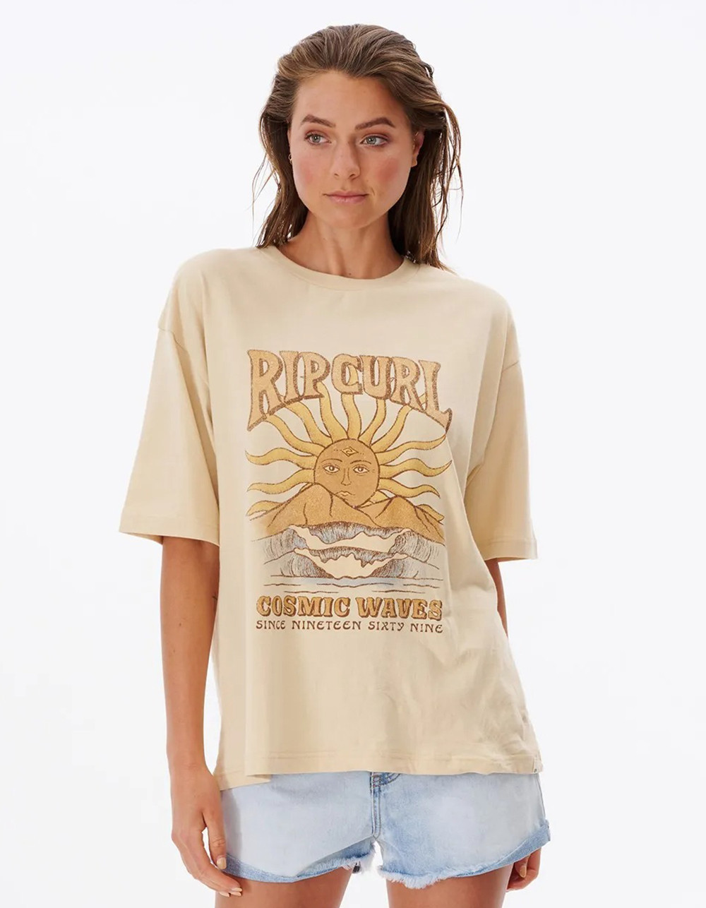 RIP CURL Cosmic Waves Womens Heritage Tee - NATURAL | Tillys | Tillys