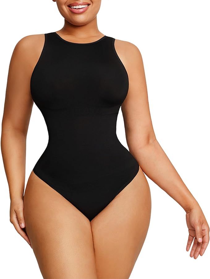 Bodysuit for Women Tummy Control - Shapewear Racerback Top Clothing Seamless Body Sculpting Shape... | Amazon (US)