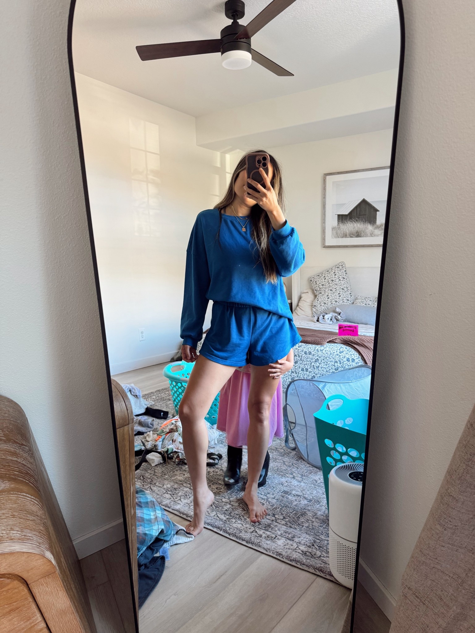 Sorry for the mess behind me! But had to show you my new favorite fall transition sweat set! Size small.

#LTKPetite #LTKFindsUnder100 #LTKFindsUnder50